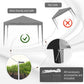 Outsunny 10 x 10ft Folding Pop Up Tent Outdoor Gazebo Canopy with Carrying Bag, Grey | The Comfy Couch Canada