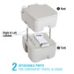 kleankin Outdoor Portable Travel Toilet Detachable Flushable Tank Easy to Use 3 Way Pistol for Camping Hiking Boating Roadtripping  | The Comfy Couch Canada