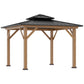 Outsunny 11 x 11ft Outdoor Canopy ,Hard Top Gazebo with Galvanized Frame & Double Vented Roof for Garden & Patio | The Comfy Couch Canada