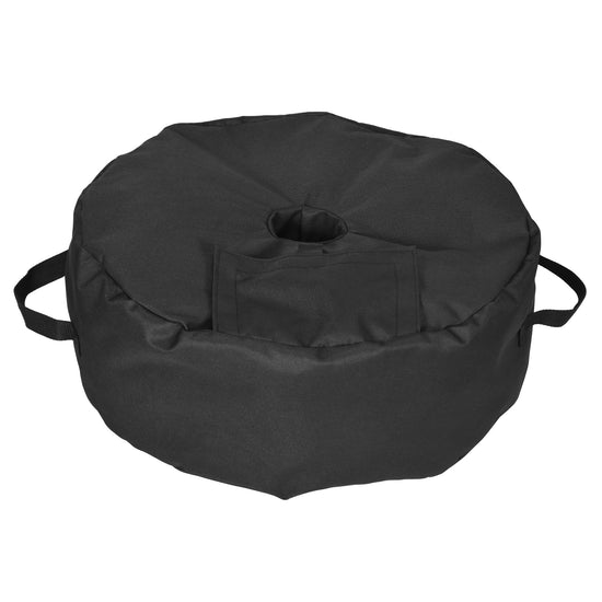 Outsunny 19" Round Patio Umbrella Base Weight Sand Bag Weather Resistant up to 88lbs Black Outdoor Stability | The Comfy Couch Canada