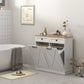 HOMCOM Tilt Out Laundry Cabinet, Bathroom Storage Cabinet with 2 Removable Baskets and 2 Drawers, White.