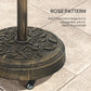 Outsunny Round Patio Umbrella Base, 46 lbs Resin Umbrella Stand with Wheels, Outdoor Umbrella Stand for 1.3"/1.5"/1.9" Umbrella Poles for Outdoor, Lawn, Poolside, Bronze | The Comfy Couch Canada