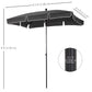 Outsunny 7x4ft Rectangle Patio Umbrella: Aluminum Tilt UV Protection Sun Shade for Outdoor, Grey | The Comfy Couch Canada