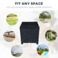 Outsunny Rattan Wicker Side Coffee Table w Glass Top Outdoor Patio Furniture Black | The Comfy Couch Canada