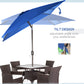 Outsunny Rectangle Patio Umbrella: 6.5x10ft Aluminum Tilt Outdoor Sunshade Canopy with Crank, Dark Blue | The Comfy Couch Canada