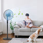 HOMCOM Oscillating Standup Fan with Remote LED Display Cooling Device for Home Office Black | The Comfy Couch Canada