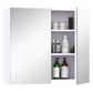 HOMCOM Wall Mount Mirrored Bathroom Medicine Cabinet Adjustable Shelf Double Soft Close Doors Grey | The Comfy Couch Canada