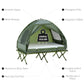 Outsunny Camping Combo Set All in 1 Portable Folding Tent Cot Air Mattress Carry Bag Pump Sleeping Shelter Dark Green | The Comfy Couch Canada