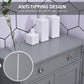 Kleankin Washroom Wonder: Freestanding Bathroom Floor Cabinet with 2 Doors, 2 Drawers, Adjustable Shelf, Grey | The Comfy Couch Canada