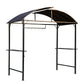 Outsunny 8x4ft BBQ Gazebo Tent Metal Frame Grill Canopy Garden Sunshade Portable Shelter Backyard w/ Side Shelf Coffee | The Comfy Couch Canada