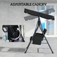Outsunny 1-Seat Outdoor Porch Swing Patio Swing with Adjustable Canopy, Removable Seat and Back Cushion for Garden, Poolside