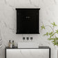 kleankin Bathroom Cabinet, Medicine Cabinet, Over Toilet Storage Cabinet with Adjustable Shelves for Entryway, Black | The Comfy Couch Canada