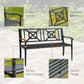 Outsunny Steel Garden Bench 2-person Outdoor Loveseat Black Durable Patio Furniture for Lawn Deck Yard Porch Entryway | The Comfy Couch Canada