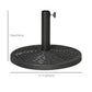 Outsunny 21lb Heavy Duty Patio Umbrella Base: 18" Round Resin Rattan Design Stand Black | The Comfy Couch Canada