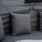 Outsunny 4 Pieces Patio Wicker Round Daybed Outdoor Rattan Garden Lounge Furniture Sets Sectional Sofa Set Grey | The Comfy Couch Canada