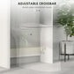 HOMCOM Over The Toilet Bathroom Cabinet Modern Above Toilet Storage Barn Doors Open Shelf White | The Comfy Couch Canada