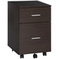 Vinsetto Rolling File Chest: 2 Drawers on Wheels for Legal/Letter Documents in Warm Brown Wood-Tone Home Office | The Comfy Couch Canada