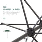 Outsunny 6.6FT Patio Umbrella, Outdoor Parasol with 6 Solid Ribs, Green | The Comfy Couch Canada