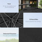 Outsunny 9.7ft Offset Patio Umbrella Garden Hanging Parasol Banana Cantilever Umbrella with Base, Crank, Black | The Comfy Couch Canada