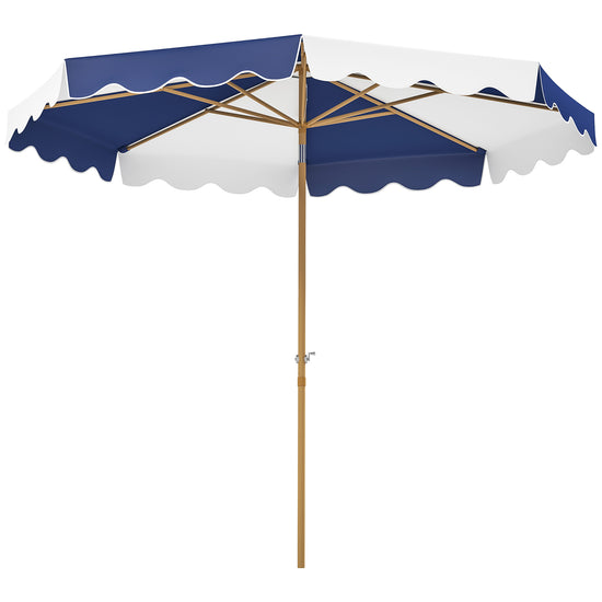 Outsunny 9FT Patio Umbrella with 8 Ribs, Crank & Tilt, UPF 50+ for Garden, Deck, Poolside, Mixed Colour | The Comfy Couch Canada