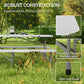 Outsunny 6FT 3-Piece Portable Outdoor Camping Table Bench Set with Carrying Handles, Folding Picnic Table with 2 Benches, White | The Comfy Couch Canada