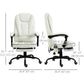 Vinsetto Ergonomic Reclining Office Chair with 7-Point Vibrating Massage, Footrest, Height Adjustable Swivel Executive Chair  White | The Comfy Couch Canada