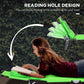 Outsunny 2PCS Adjustable Outdoor Lounge Chair, Garden Folding Chaise Lounge w/ Reading Hole Reclining Tanning Chair Seat, Folding Camping Beach Lounging Bed with Head Support Green | The Comfy Couch Canada