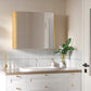kleankin Bathroom Wall Cabinet with Mirror Medicine Cabinet 3 Doors Adjustable Storage Shelves White | The Comfy Couch Canada