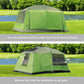 Outsunny Tunnel Tent Camping Shelter w/ Porch, Two Rooms, Lamp Hook, Portable Carry Bag, Green | The Comfy Couch Canada
