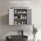 kleankin Bathroom Bliss: Modern Wall Cabinet with Adjustable Shelves, 2 Doors for Laundry Room Storage | The Comfy Couch Canada