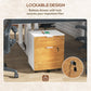 HOMCOM Small Filing Cabinet 2 Drawers Lockable Office Storage Hanging Bars A4 Legal Letter White Nature Wood Compact | The Comfy Couch Canada