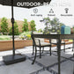Outsunny Patio Umbrella Base with Wheels Handle, Heavy Duty Outdoor Umbrella Stand Base, Filled Up to 73lbs with Stand or 57lbs with Water for Garden, Poolside, Black | The Comfy Couch Canada