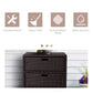 Outsunny Rattan Wicker Patio Organizer 32 Poolside Storage Cabinet with 3 Drawers Bathroom Garden Outdoor | The Comfy Couch Canada