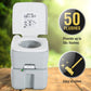 HOMCOM kleankin Portable Camping Toilet Flushable Travel Tank with Level Indicator Easy Clean 5.3 Gallon 20L | The Comfy Couch Canada