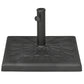 Outsunny 42 lb Heavy Duty Patio Umbrella Stand 20" Resin Square Market Holder for Outdoor Black | The Comfy Couch Canada