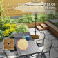 Outsunny Patio Umbrella Base Holder, Outdoor Umbrella Stand with Wheels, Heavy Duty Patio Umbrella Stand Base for Garden, Poolside, Nature Wood | The Comfy Couch Canada