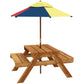 Outsunny Toddler Water Table Kids Sand & Water Table with Removable Foldable Umbrella for Patio Lawn Garden, Aged 3-6 Years Old | The Comfy Couch Canada