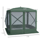 Outsunny Pop-Up Screen House Gazebo Instant Setup Camping Tent for 3-4 People 210D Material with Carry Bag Ground Stakes | The Comfy Couch Canada