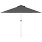 Outsunny LED Patio Umbrella, Lighted Deck Umbrella with 4 Lighting Modes, Solar & USB Charging, Charcoal Grey | The Comfy Couch Canada