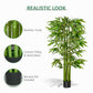 HOMCOM 5.3ft Artificial Bamboo Tree Fake Plant with Pot Indoor Home Office Living Room Decor Green | The Comfy Couch Canada