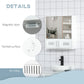 Kleankin White Wall Mirror Cabinet: Bathroom Storage with Double Doors, Adjustable Shelf & Mirrored Organizer | The Comfy Couch Canada