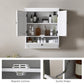 HOMCOM Medicine Cabinet with Adjustable Shelf, Bathroom Wall Cabinet Bathroom Cabinet with Recessed Panels, White | The Comfy Couch Canada