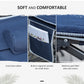 Outsunny Folding Camping Cot for Adults with Mattress Pillow Double Layer Oxford Heavy Duty Sleeping Cot Carry Bag Blue | The Comfy Couch Canada