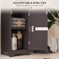 kleankin Freestanding Tall Bathroom Cabinet: Adjustable Shelves, Dark Brown Storage Solution | The Comfy Couch Canada