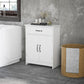 kleankin 2-Door Bathroom Cabinet: Adjustable Shelves, Versatile Storage & Compact 23.6"x11.8"x29.5" Design in White Finish.