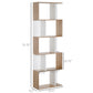 HOMCOM 5-Tier Modern Bookcase Display Shelf Storage Room Divider for Living Room Home Office White | The Comfy Couch Canada