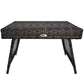 Outsunny Rattan Foldable End Table Outdoor Metal Frame Patio Wicker Coffee Table for Poolside Lawn Garden Mixed Grey | The Comfy Couch Canada