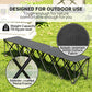 Outsunny Portable 6-Seater Folding Camping Chair, Team Bench Chair with Carry Bag for Soccer Football Team, No Assembly