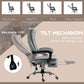 Vinsetto Vibration Massage Office Chair: 6-point Micro Fiber Recliner, Retractable Footrest, Brown.