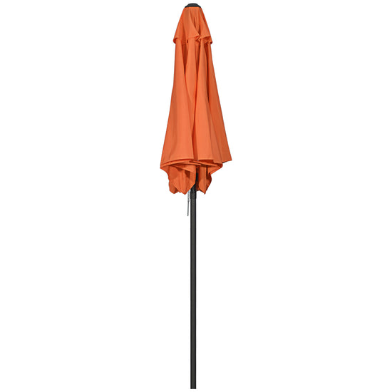 Outsunny 6.6FT Patio Umbrella, Outdoor Parasol with 6 Solid Ribs, Orange | The Comfy Couch Canada